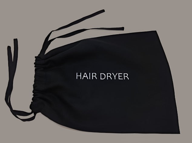 Yacht Cabin Hairdryer Bags — Black & White, Zipper or Pull style